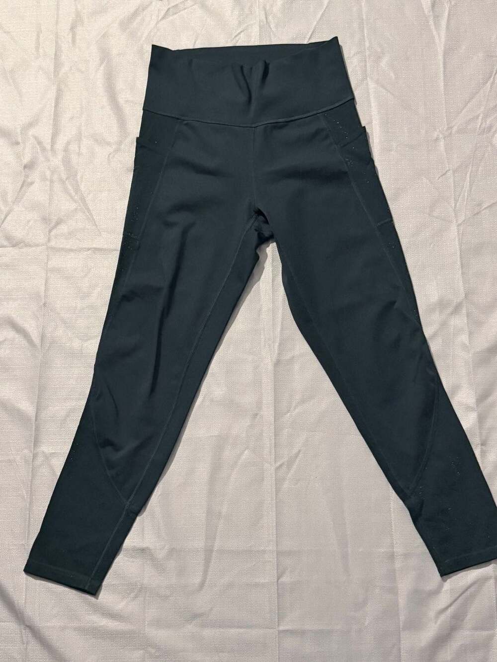 Adidas Aeroready High-Waisted Side Pocket Training Leggings M Dark Green